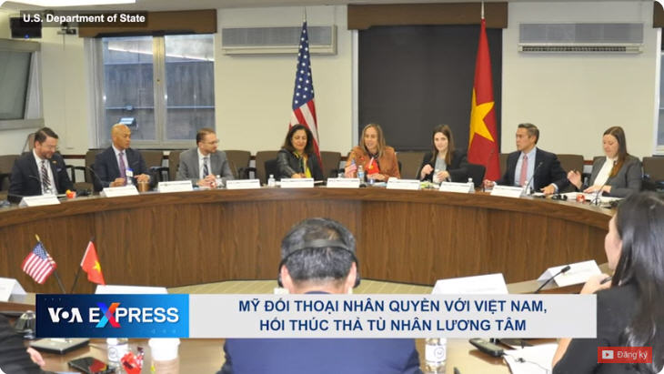 Đối thoại Nhân quyền Mỹ-Việt hôm 1-2/11/2023 tại Washington DC, Hoa Kỳ. Ảnh chụp màn hình VOA