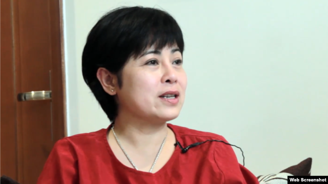 Bà Nguyễn Thúy Hạnh. Ảnh: Youtube Vận động ứng cử ĐBQH 2016