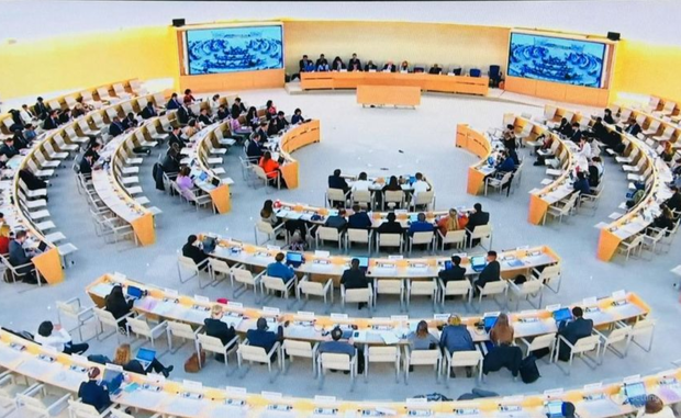 Phiên Kiểm điểm Định kỳ Phổ quát tại Hội đồng Nhân quyền Liên Hiệp Quốc hôm 7/5/2024. Ảnh: UN Web TV