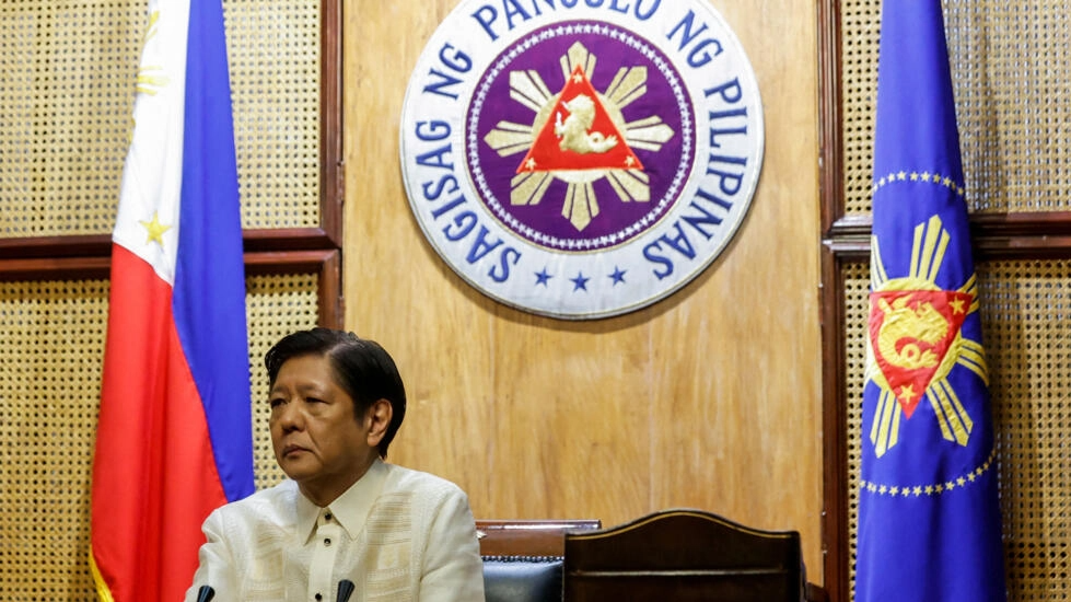 Tổng thống Philippines Ferdinand Marcos Jr. trong buổi tiếp Ngoại trưởng Mỹ Antony Blinken, tại Phủ Tổng thống, Manila, Philippines, ngày 19/03/2024. Ảnh: Reuters - Evelyn Hockstein