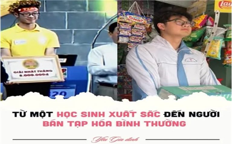 Từng là một học sinh xuất sắc trở thành người bán tạp hóa bình thường. Ảnh: Facebook Yêu Gia Đình