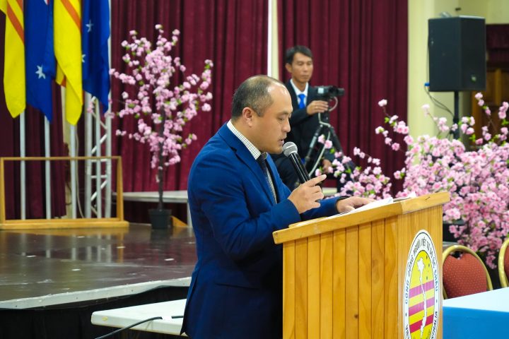 Ông Trí Võ - Dân biểu tiếu bang tiểu bang New South Wales - phát biểu trong buổi tọa đàm ngày 23/03/2025. Ảnh: Charles Geam