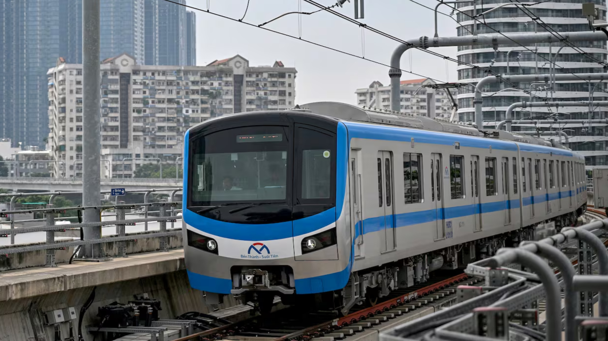 Tuyến metro số 1 Bến Thành - Suối Tiên. Ảnh: Nhac Nguyen/ AFP