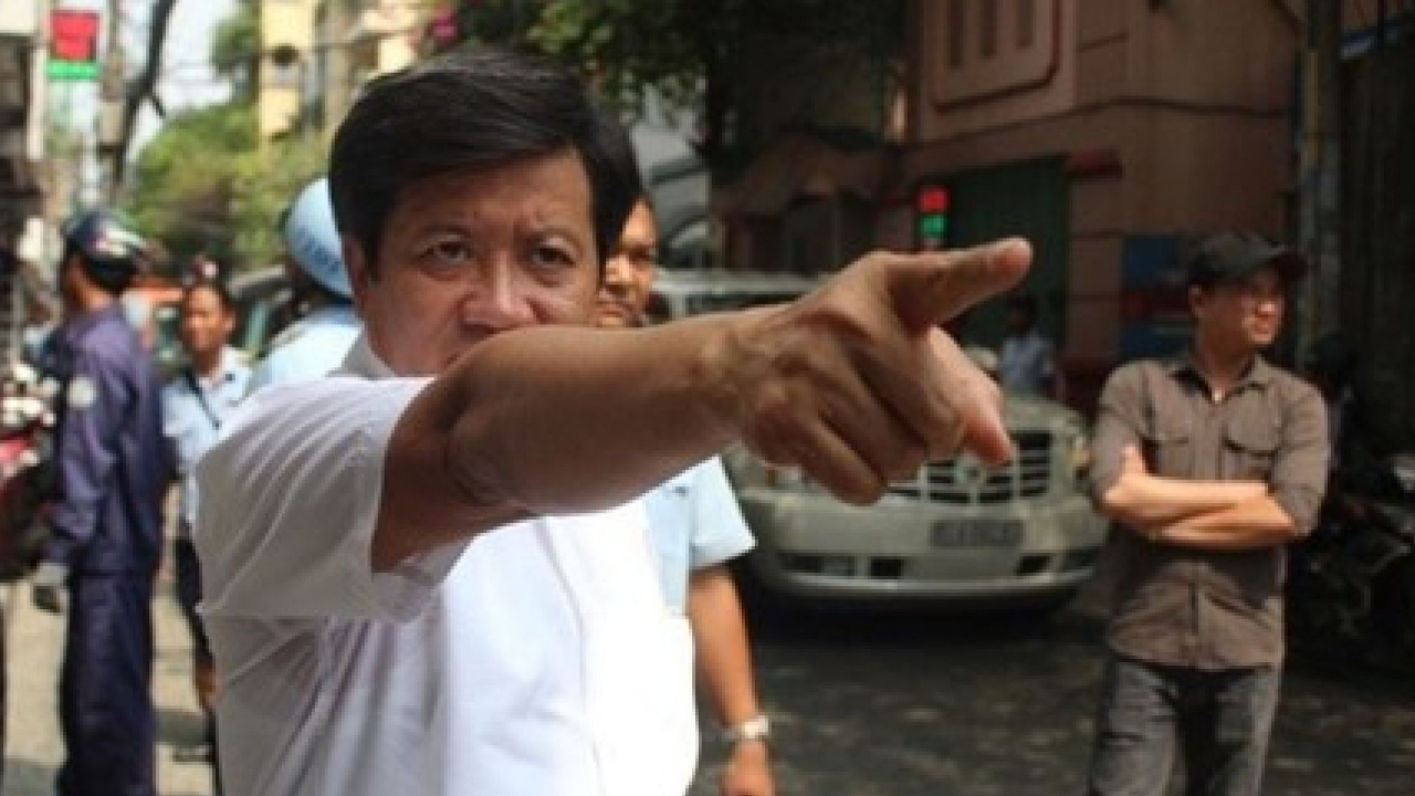 Ông Đoàn Ngọc Hải trong một lần xua quân xuống đường trong thời gian phát động cái gọi là “chiến dịch giành lại vỉa hè cho người đi bộ" ở Quận 1 năm 2017. Ảnh: Internet”