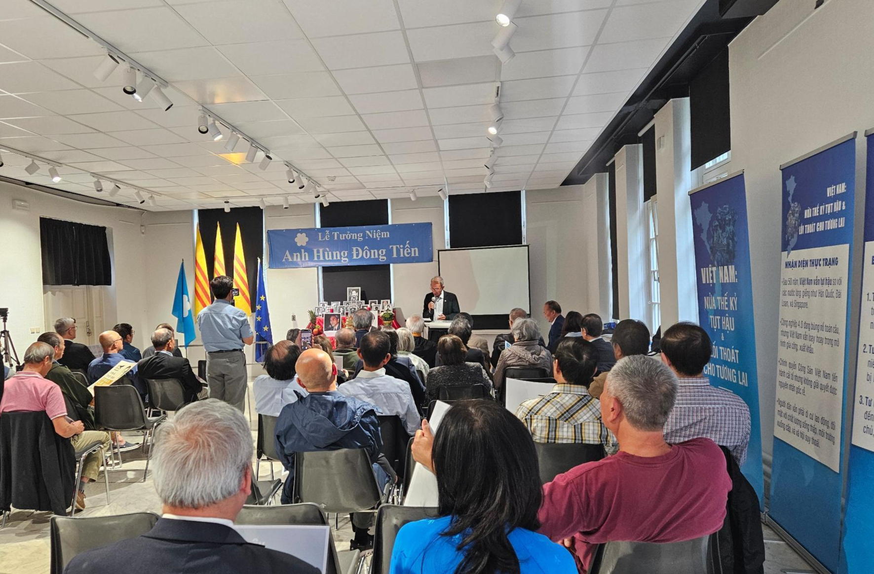 Quang cảnh buổi Lễ Tưởng niệm các Anh hùng Đông Tiến tổ chức hôm thứ Bảy 23/08/25 tại Vương Quốc Bỉ