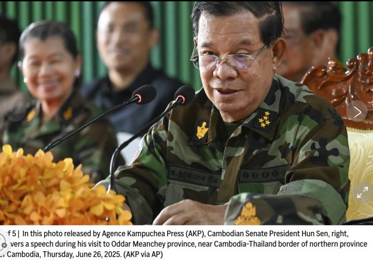 Hun Sen. Ảnh: AP