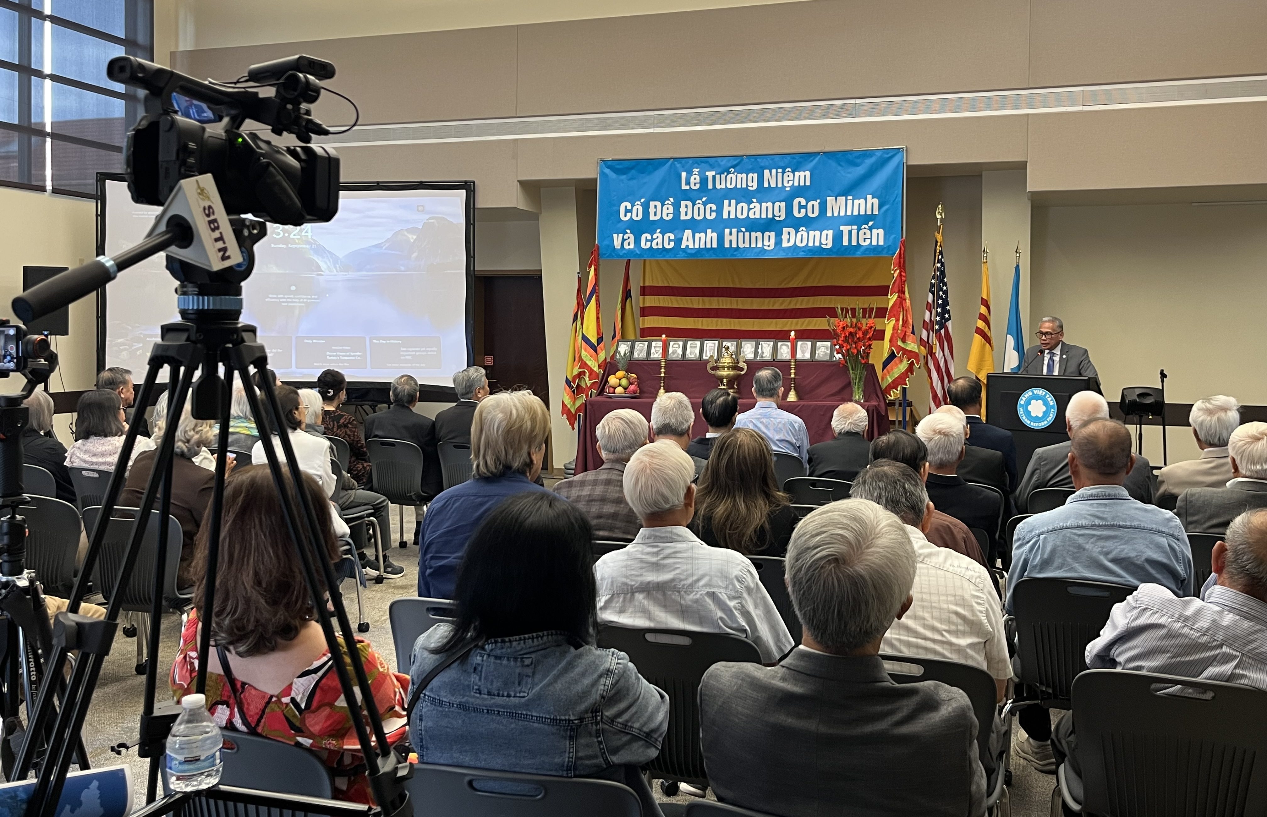 Quang cảnh Lễ Tưởng niệm các Anh Hùng Đông Tiến do Đảng bộ Việt Tân Orange County, Nam California tổ chức hôm 21/9/2025. Ảnh: Đảng bộ Việt Tân Orange County