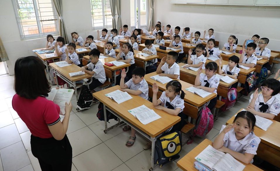 Một lớp học tiểu học. Ảnh: BTV