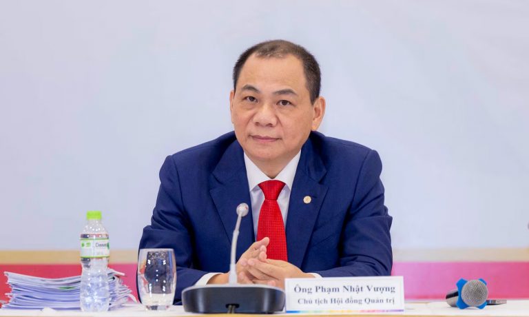 Ông Phạm Nhật Vượng tại một cuộc họp của tập đoàn VinGroup. Ảnh: Staff/ Reuters/ Phuong Nguyen