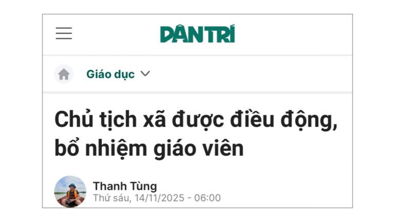 Ảnh chụp báo Dân Trí