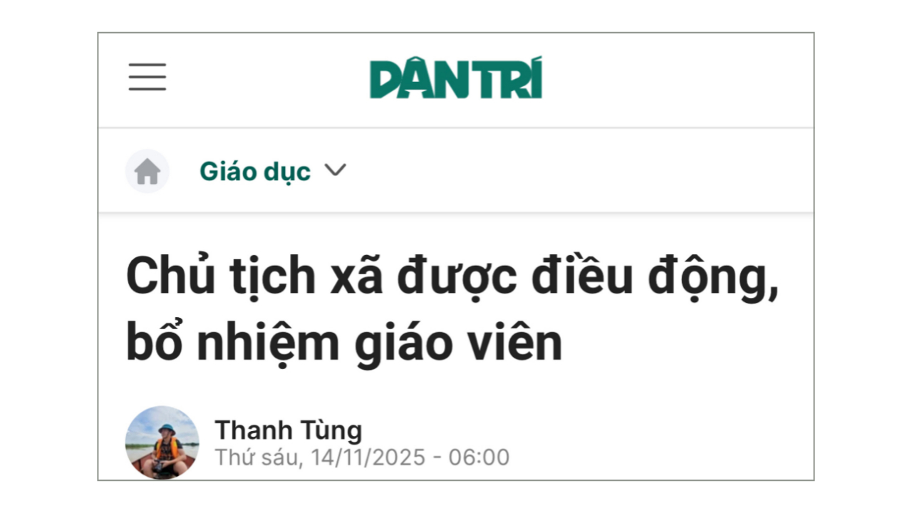 Ảnh chụp báo Dân Trí