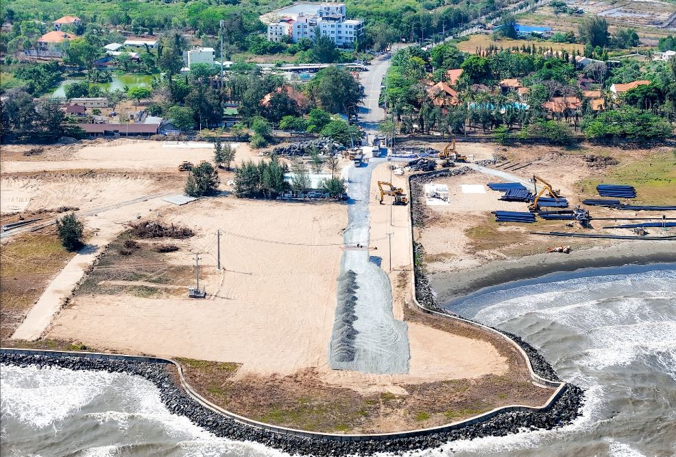 Khu vực cửa biển huyện Cần Giờ là nơi Vingroup đặt mốc khởi công siêu đô thị Vinhomes Green Paradise. Ảnh: Báo Tuổi Trẻ