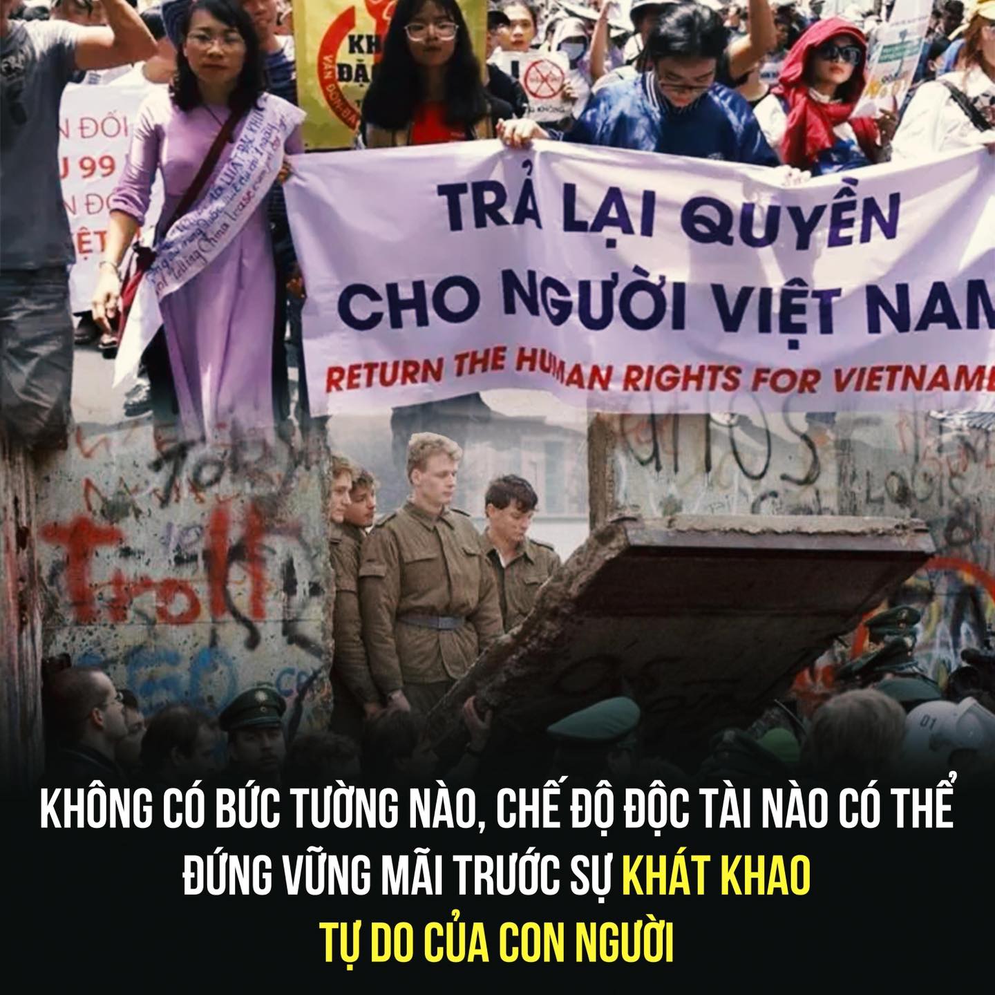 9/11 - Tưởng niệm ngày Bức tường Berlin sụp đổ và khát vọng tự do cho Viêt Nam