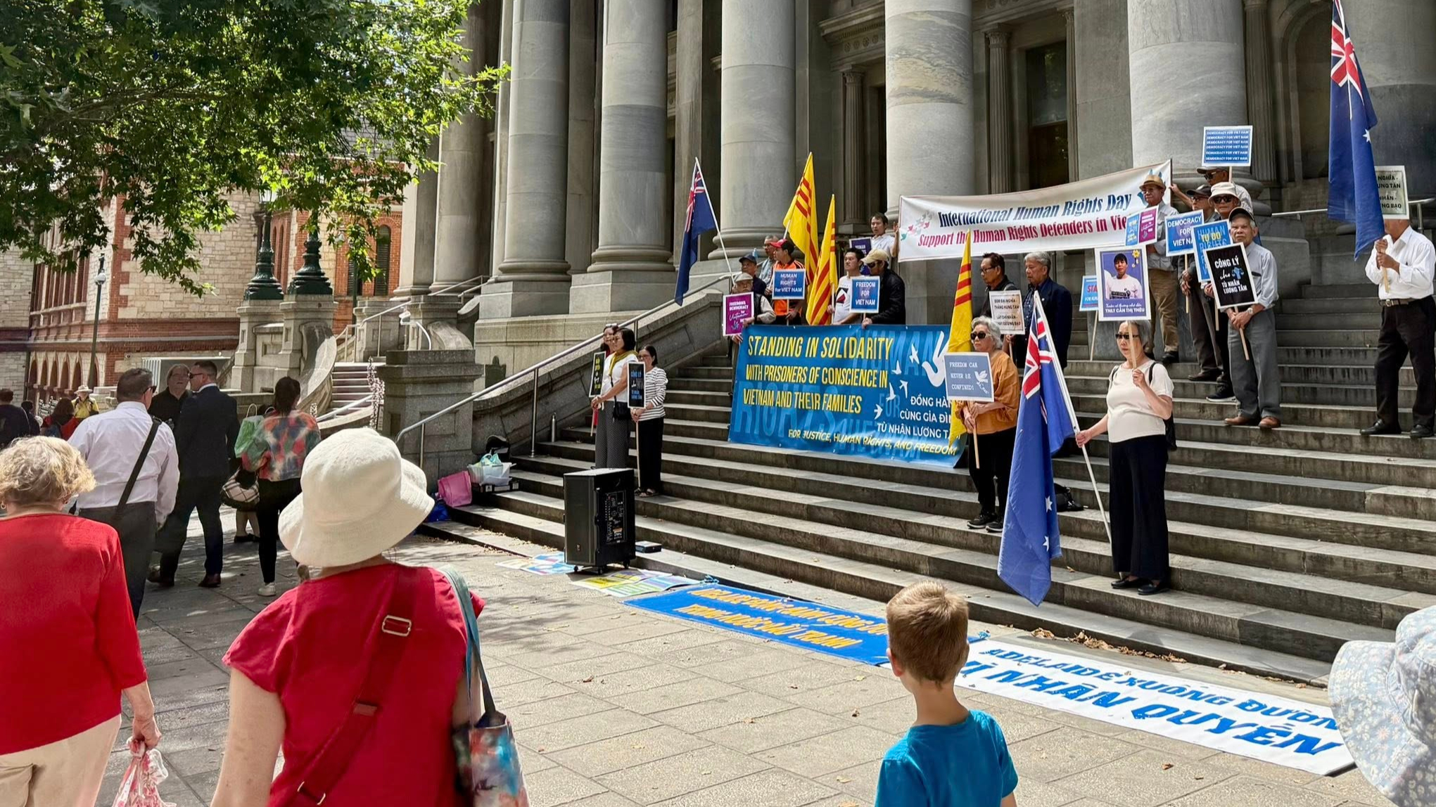 Cuộc biểu tình trước Quốc hội Nam Úc nhân Ngày Quốc tế Nhân quyền 10/12/2025