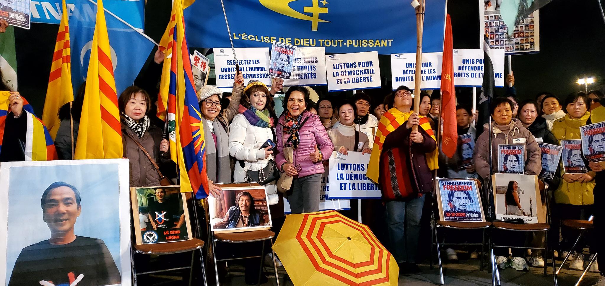 Buổi biểu tình nhân Ngày Quốc tế Nhân quyền đã được tổ chức hôm 10/12/2025 ngay tại Quảng trường Bastille của thủ đô Paris (Pháp), nơi mà cách đây hơn 2 thế kỷ (năm 1789), người dân Pháp đã xuống đường phá ngục Bastille, chấm dứt chế độ phong kiến
