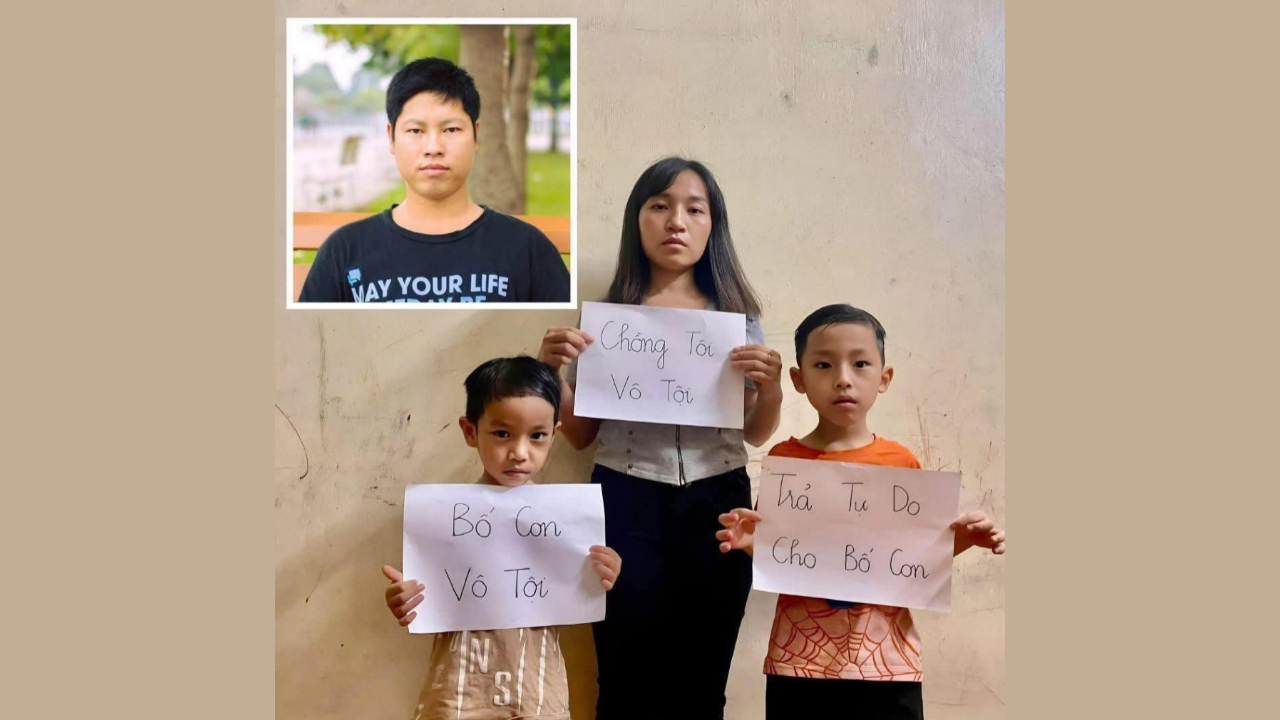 Vợ và các con ông Trịnh Bá Phương cho rằng ông vô tội và đòi trả tự do cho ông. Ảnh: FB Thu Đỗ