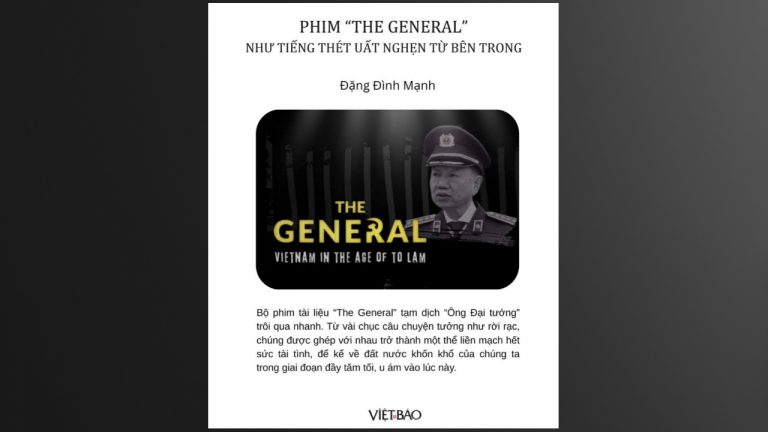 Poster giới thiệu phim "The General." Ảnh: FB Việt Báo Daily News