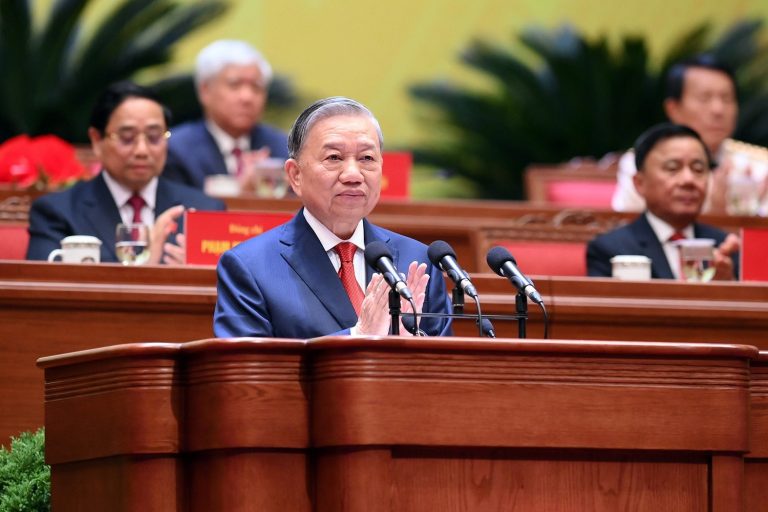 Tổng Bí thư ĐCSVN Tô Lâm phát biểu trong đại hội XIV hôm 20/1/2026