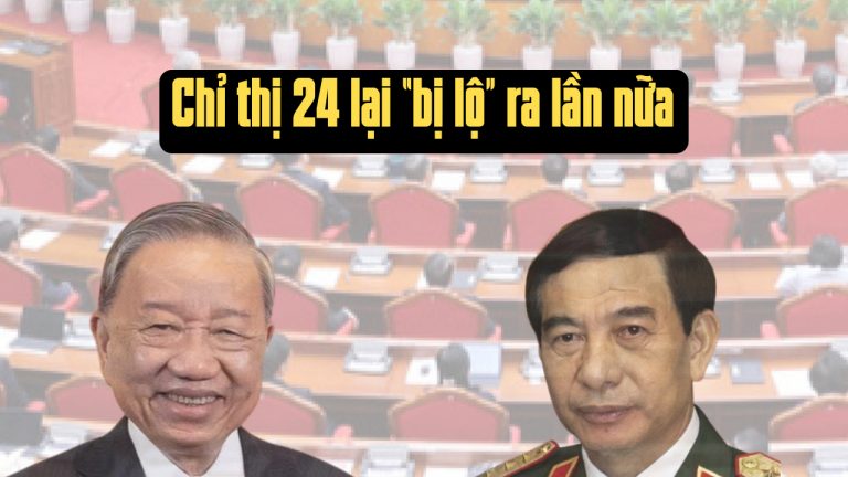 Chỉ thị mật 24 lại “bị lộ” ra lần nữa