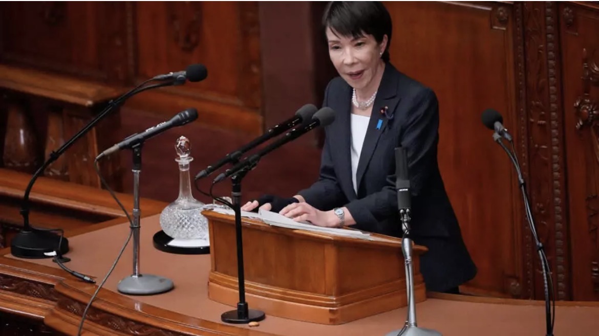 Thủ tướng Nhật Bản Sanae Takaichi trong phiên họp đặc biệt của Quốc hội tại Tokyo, Nhật Bản, ngày 20/02/2026. Ảnh: AP - Eugene Hoshiko