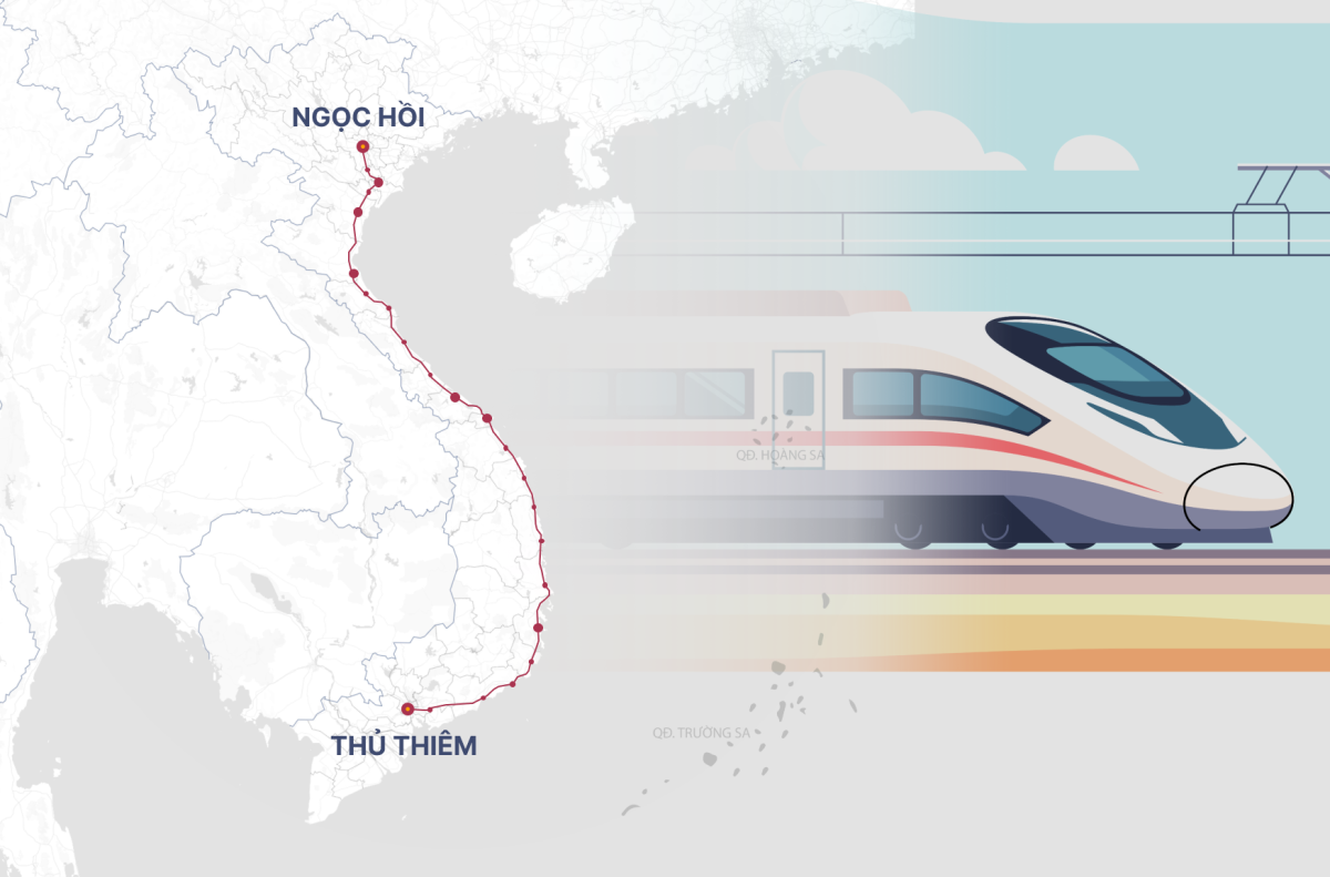 Dự án đường sắt cao tốc Bắc - Nam. Ảnh minh họa: Vnexpress
