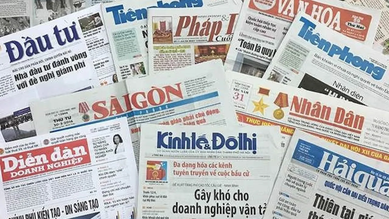 Việt Nam có hơn 880 cơ quan báo chí, hơn 70 đài phát thanh – truyền hình nhưng Việt Nam vẫn là một quốc gia không có tự do ngôn luận, tự do báo chí. Ảnh: Báo Kinh tế & Đô thị