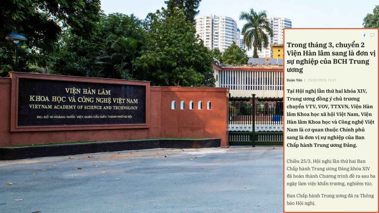 Viện Hàn lâm Khoa học và Công nghệ Việt Nam (VAST) trực thuộc chính phủ chuyển sang đơn vị sự nghiệp trực thuộc Trung ương đảng. Ảnh: Công nghệ Số & Truyền thông