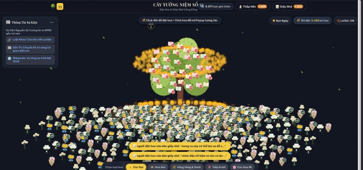 Trang web Cây Công Lý. Ảnh: Threads @pamxueam