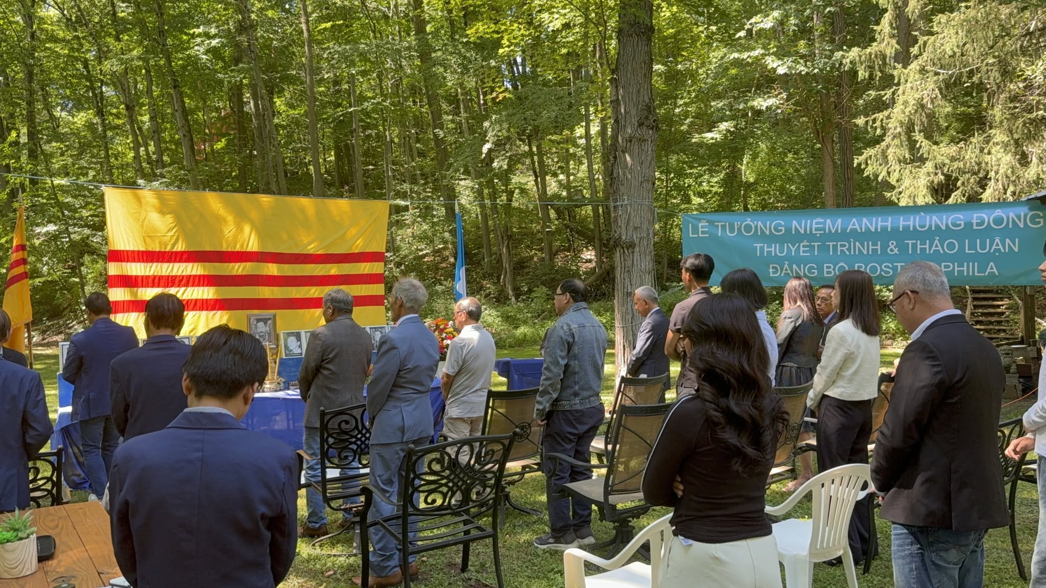 Quang cảnh buổi lễ tưởng niệm Anh Hùng Đông Tiến lần thứ 39 do Đảng bộ Việt Tân Boston–Philadelphia tổ chức ngày 29/8/2026 vừa qua tại Connecticut, Đông Bắc Hoa Kỳ
