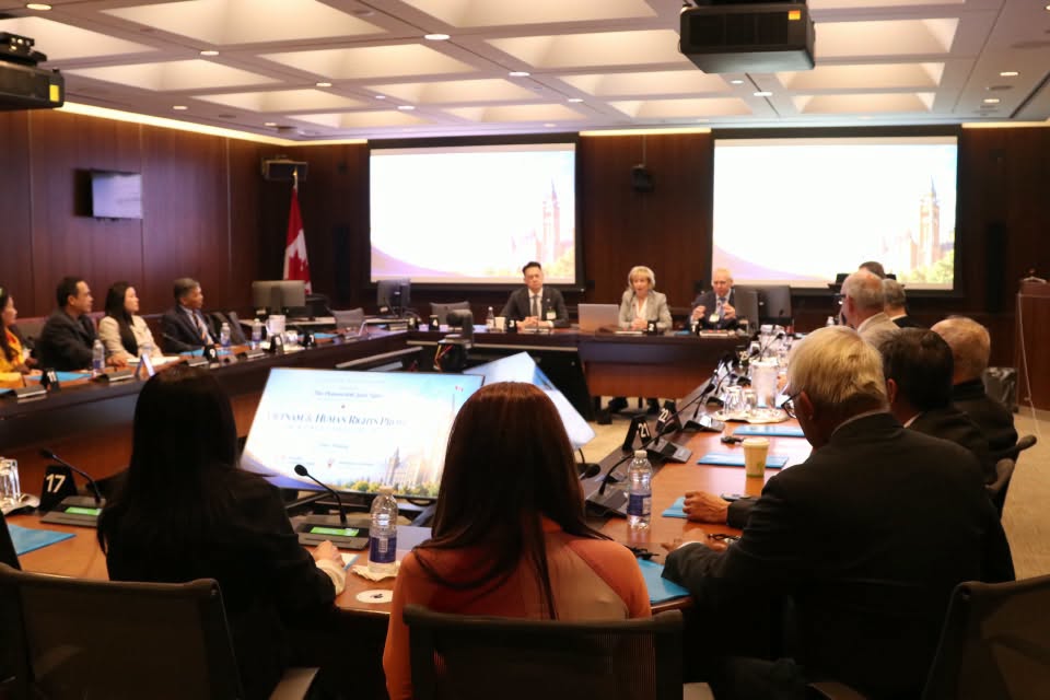 Ảnh: Buổi hội thảo về nhân quyền Việt Nam và những thách thức trong mối quan hệ song phương Canada - Việt Nam đã diễn ra hôm 6/10/2026 tại Quốc hội Canada, Ottawa