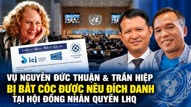 Vụ bắt cóc Nguyễn Đức Thuận và Trần Hiệp được nêu đích danh tại Hội đồng Nhân quyền Liên Hiệp Quốc