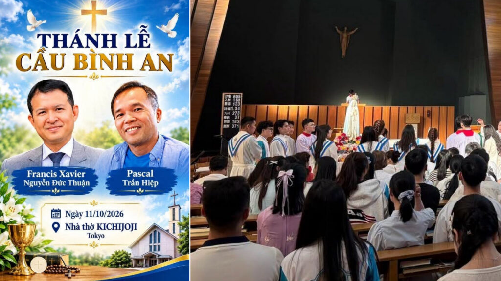 Thánh lễ cầu an cho ông Francis Xavier Nguyễn Đức Thuận và ông Pascal Trần Hiệp tại Nhà thờ Kichijoji, Tokyo, Nhật Bản dưới sự chủ tế của Linh mục Đa Minh Cao Sơn Thân hôm 11/10/2026